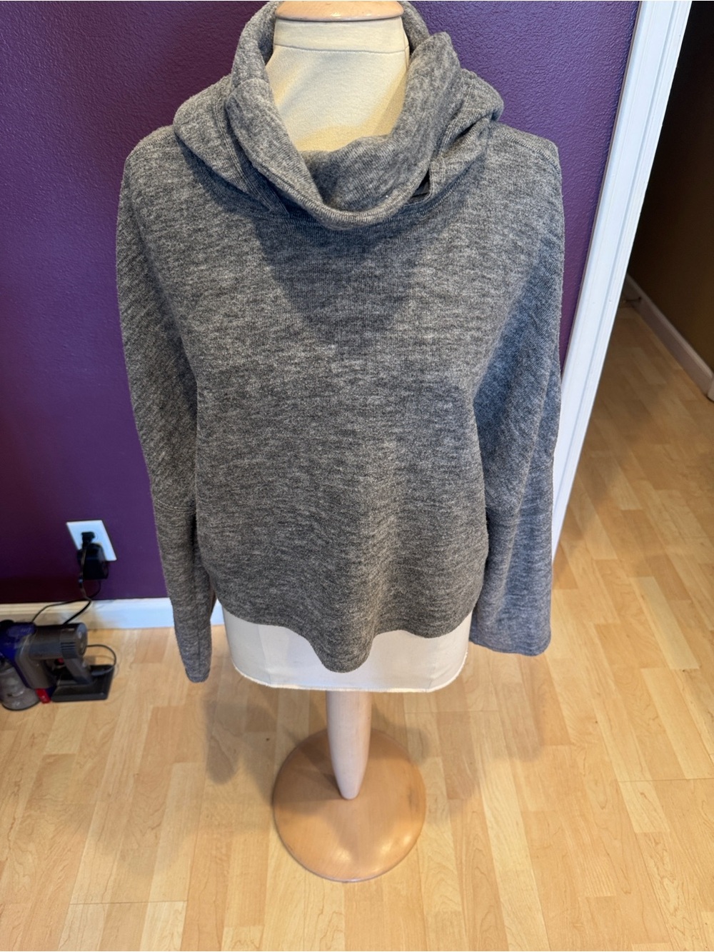 FP Movement by Free People Heather Gray Cowl Neck Sweater